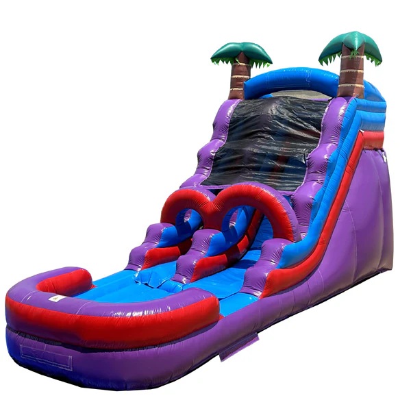 15 Foot Tropical Purple Water Slide